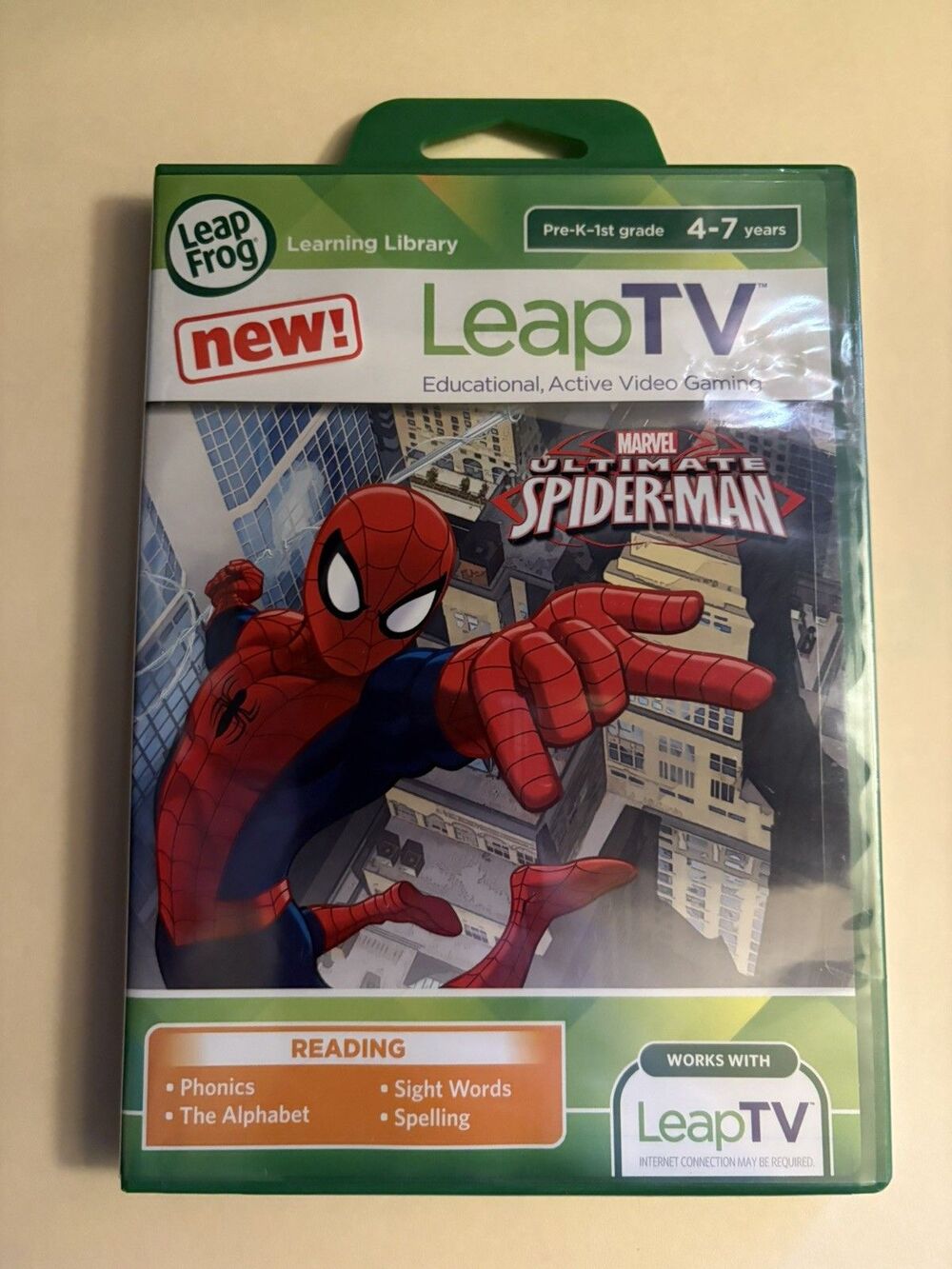 New Sealed Leapfrog Leap TV Marvel Ultimate Spider-Man Educational Video Game